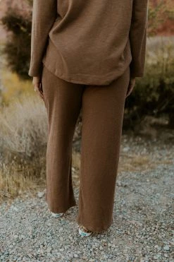 POLAGRAM THE MILEY RIBBED PANTS IN MOCHA