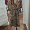 White Birch THE BRIDGER FLANNEL DRESS IN BROWN PLAID TOPS