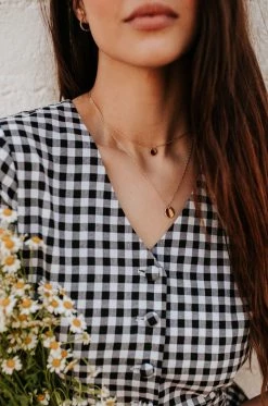 Beautysis ACCESSORIES THE DOUBLE LAYER DISC NECKLACE IN GOLD