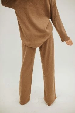 POLAGRAM THE MILEY RIBBED PANTS IN MOCHA