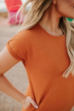 THE PINK DESERT T-SHIRT DRESS IN TANGERINE PD EXCLUSIVES
