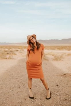 THE PINK DESERT T-SHIRT DRESS IN TANGERINE PD EXCLUSIVES