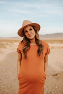 THE PINK DESERT T-SHIRT DRESS IN TANGERINE PD EXCLUSIVES