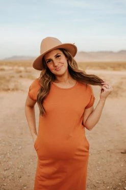 THE PINK DESERT T-SHIRT DRESS IN TANGERINE PD EXCLUSIVES