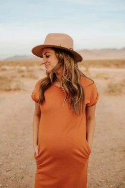 THE PINK DESERT T-SHIRT DRESS IN TANGERINE PD EXCLUSIVES
