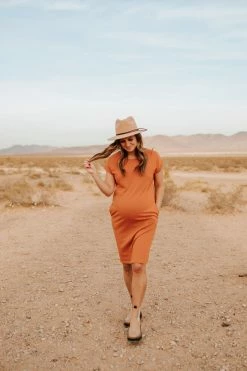 THE PINK DESERT T-SHIRT DRESS IN TANGERINE PD EXCLUSIVES