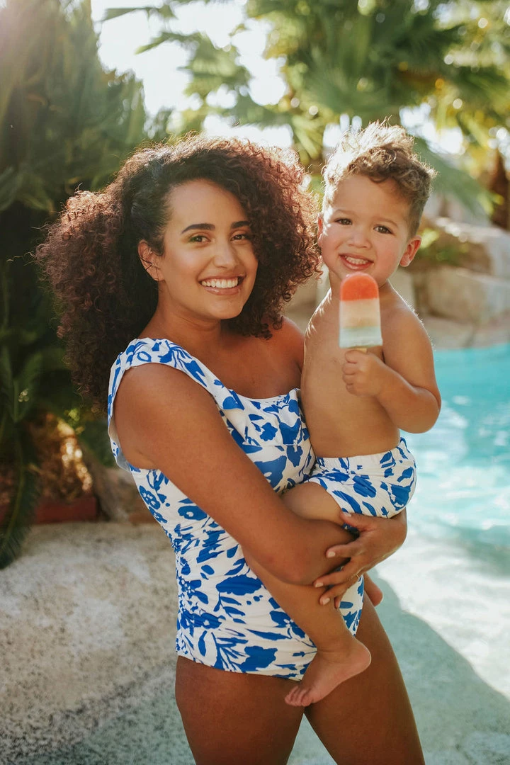 PINK DESERT BOYS EUROPEAN CUT SWIM SHORT IN BLUE FLORAL 2 PINK DESERT BOYS EUROPEAN CUT SWIM SHORT IN BLUE FLORAL
