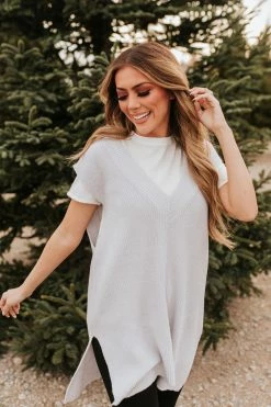 Hyfve Inc THE SWEET AS SUGAR SWEATER VEST IN LILAC TOPS