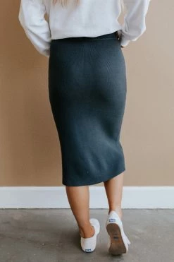 Davi&Dani THE SLOANE SWEATER SKIRT IN BLUE