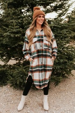 Miss Sparkling THE GOOD TIDINGS FLANNEL IN GREEN PLAID