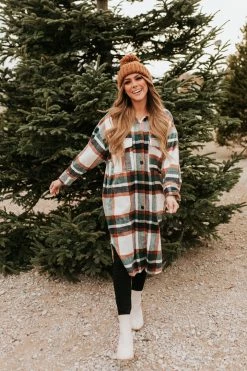 Miss Sparkling THE GOOD TIDINGS FLANNEL IN GREEN PLAID