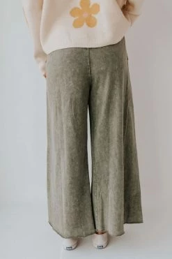 Easel THE ROSWELL WIDE LEG PANT IN ASH BOTTOMS
