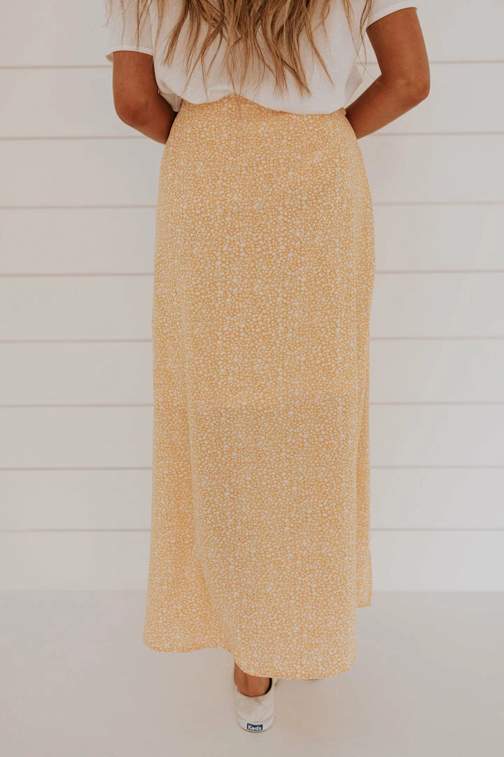 Ces Femme THE FLORA MIDI SKIRT IN YELLOW 6 Ces Femme THE FLORA MIDI SKIRT IN YELLOW