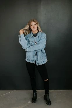 Mono THE BROOKLYN DENIM JACKET IN MEDIUM DENIM TOPS