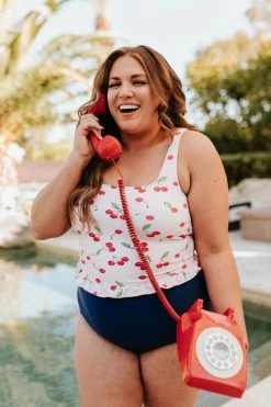 PINK DESERT VINTAGE HIGH WAIST SWIM BOTTOM IN INDIGO 12 PINK DESERT VINTAGE HIGH WAIST SWIM BOTTOM IN INDIGO