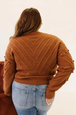 Sweet Lovely By Jen THE COLE POM SWEATER IN COCO