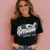 THE PINK DESERT SHOP SMALL TEE IN BLACK PD EXCLUSIVES