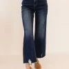 Vervet By Flying Monkey BOTTOMS THE LEONA SUPER HIGH RISE WIDE LEG JEANS IN DARK WASH