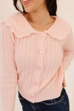 Hyfve THE SWEET PEA KNIT SWEATER IN LIGHT PINK TOPS