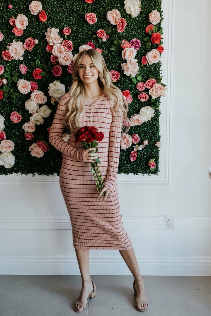 Tea N Rose DRESSES THE COMING UP ROSES DRESS IN PINK STRIPES 4 Tea N Rose DRESSES THE COMING UP ROSES DRESS IN PINK STRIPES