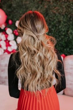 I Cco THE HEART HAIR CLIP IN SILVER