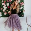 Ee:some THE PRECIOUS HEART TULLE SKIRT IN PLUM SKIRTS
