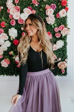 Ee:some THE PRECIOUS HEART TULLE SKIRT IN PLUM SKIRTS