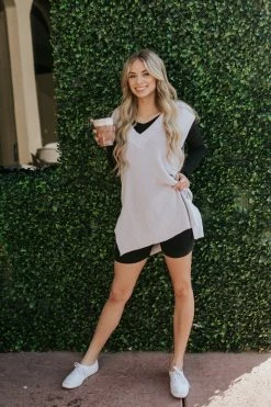 Hyfve Inc THE SWEET AS SUGAR SWEATER VEST IN LILAC TOPS