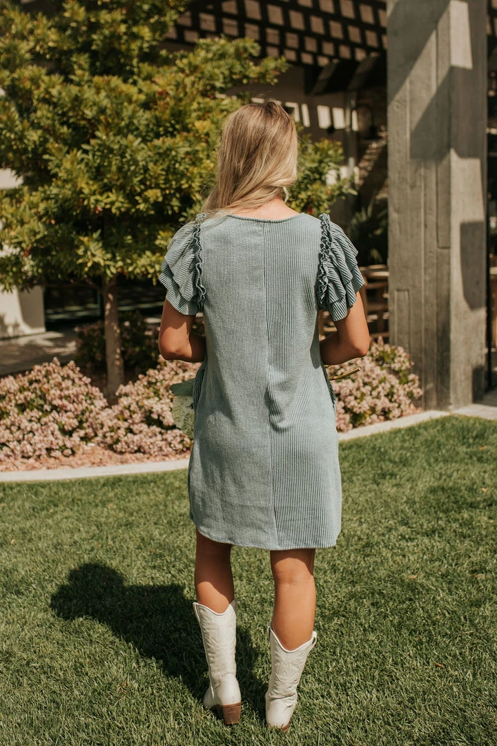 Blue Buttercup DRESSES THE SETH RIBBED KNIT DRESS IN SEAFOAM 7 Blue Buttercup DRESSES THE SETH RIBBED KNIT DRESS IN SEAFOAM