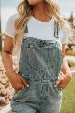 BLUIVY THE OWEN DENIM OVERALLS IN LIGHT WASH