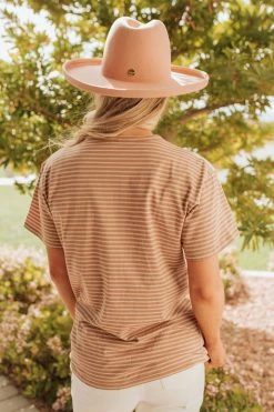 Wishlist THE CAMERON STRIPED TOP IN COLORBLOCK TOPS