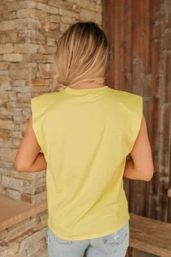 Sweet Generis THE SUNNIE MUSCLE TEE IN YELLOW