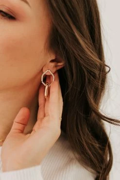 Merveille THE CHAIN REACTION EARRINGS IN GOLD