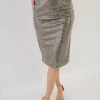 HAY THE GLITTERING NIGHTS SEQUIN SKIRT IN GUNMETAL SKIRTS