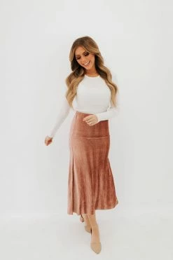 Hem & Thread THE SWING OF THINGS SKIRT IN VELVET MAUVE