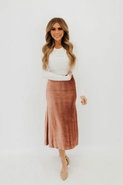 Hem & Thread THE SWING OF THINGS SKIRT IN VELVET MAUVE