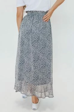 Mikarose THE MAXI BUTTON DOWN SKIRT IN DUTCH BLUE BY MIKA ROSE NEW ARRIVALS