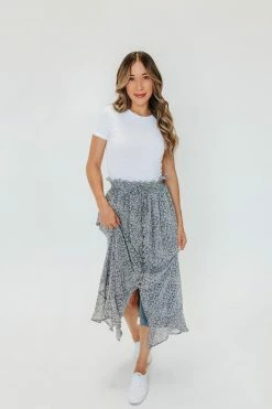 Mikarose THE MAXI BUTTON DOWN SKIRT IN DUTCH BLUE BY MIKA ROSE NEW ARRIVALS
