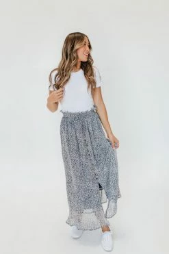 Mikarose THE MAXI BUTTON DOWN SKIRT IN DUTCH BLUE BY MIKA ROSE NEW ARRIVALS