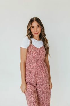 Hayden Los Angeles THE MANDI FLORAL JUMPSUIT IN MAUVE NEW ARRIVALS