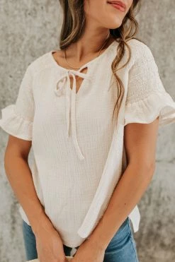 Promesa THE ONE AND ONLY BLOUSE IN OATMEAL