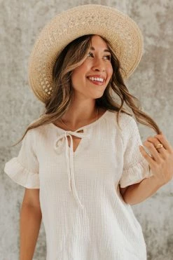 Promesa THE ONE AND ONLY BLOUSE IN OATMEAL