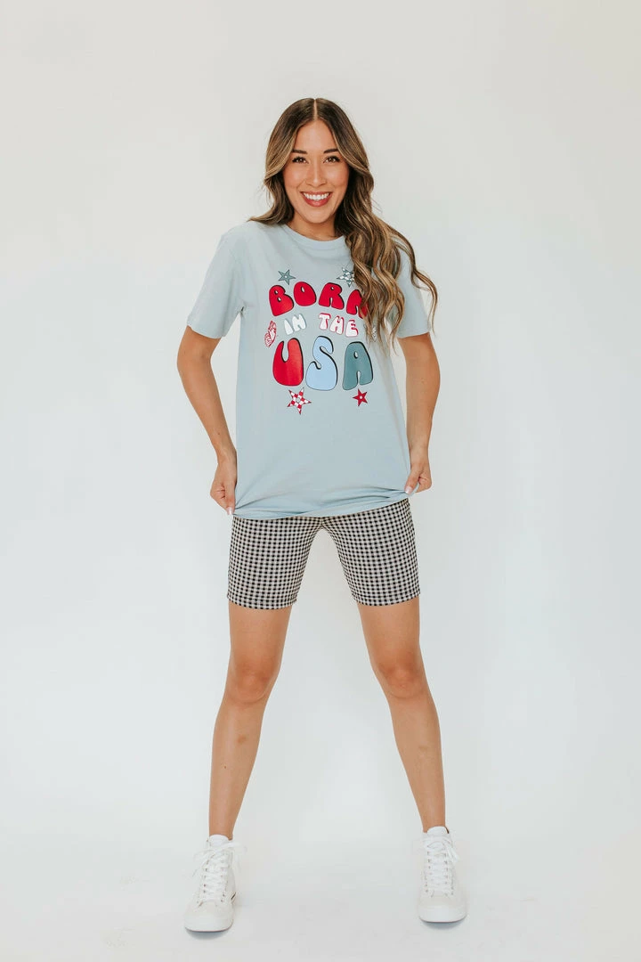 THE BORN IN THE USA TEE IN BLUE BY PINK DESERT 3 THE BORN IN THE USA TEE IN BLUE BY PINK DESERT