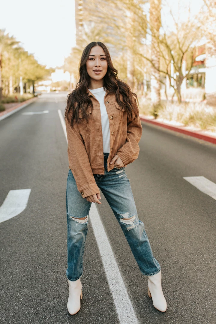 Hyfve THE CHELSEA CORDUROY SHACKET IN CAMEL TOPS 2 Hyfve THE CHELSEA CORDUROY SHACKET IN CAMEL TOPS