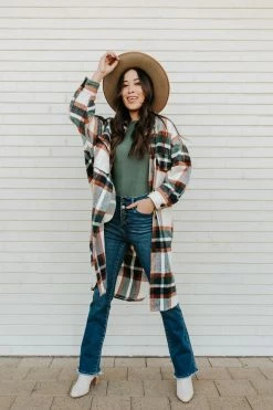 Miss Sparkling THE GOOD TIDINGS FLANNEL IN GREEN PLAID