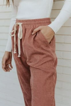 Wishlist THE CHRISTINE CORDUROY JOGGER IN CLAY