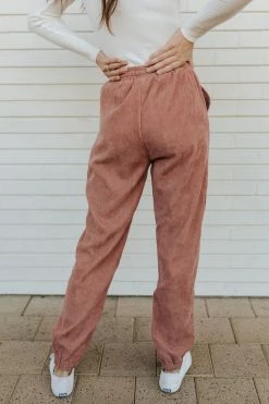 Wishlist THE CHRISTINE CORDUROY JOGGER IN CLAY