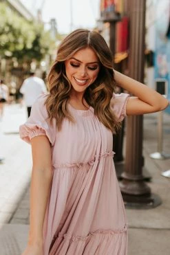 Fore DRESSES THE MARREN TIERED MAXI DRESS IN MAUVE 9 Fore DRESSES THE MARREN TIERED MAXI DRESS IN MAUVE