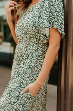 Made With Love THE HERE FOR FUN MIDI DRESS IN HUNTER DRESSES