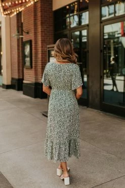 Made With Love THE HERE FOR FUN MIDI DRESS IN HUNTER DRESSES